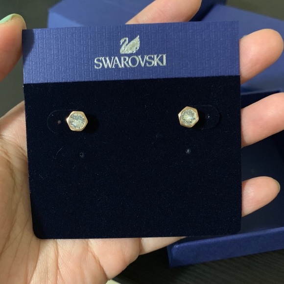 Swarovski Jewelry - NIB Swarovski Hexagonal Stud Earrings